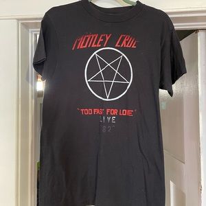 Vintage original 1982 Motley Crüe tour tee shirt.